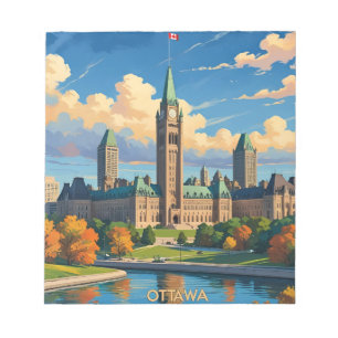 Ottawa Canada Parliament Building, City Skyline Notepad