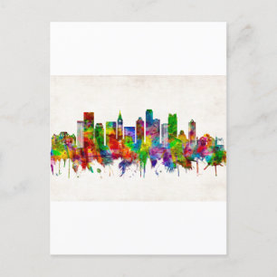 Ottawa Canada Skyline Holiday Postcard