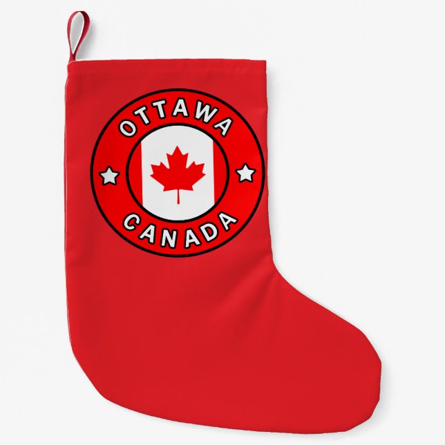 Ottawa Canada Small Christmas Stocking (Front)