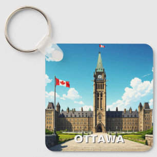 Ottawa Canada Travel Key Ring