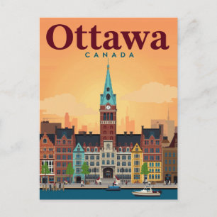 Ottawa Clock Tower ByWard Market Postcard
