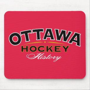 Ottawa Hockey History Red Mouse Pad