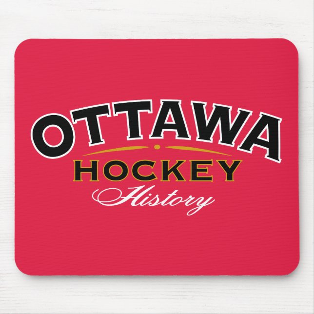 Ottawa Hockey History Red Mouse Pad (Front)