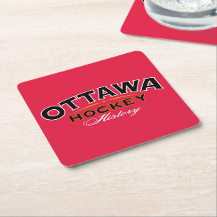 Ottawa Hockey History Square Coasters