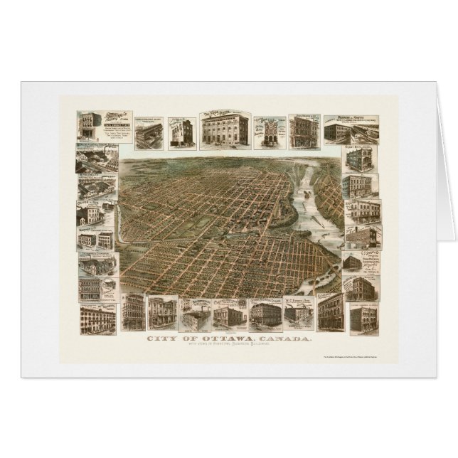 Ottawa, ON, Canada Panoramic Map - 1895 (Front Horizontal)