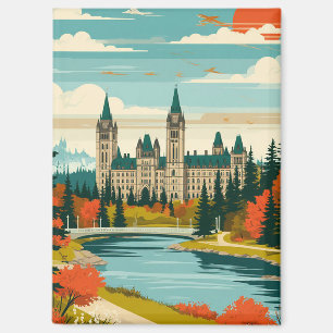 Ottawa Parliament Hill and Rideau Canal Magnet
