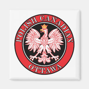 Ottawa Polish Canadian Eagle Magnet