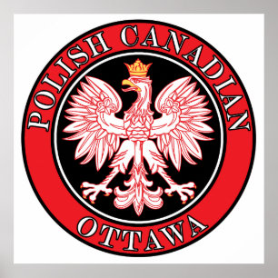 Ottawa Polish Canadian Eagle Poster