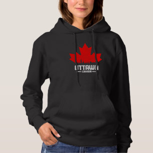 Ottawa Quebec Canada Maple Leaf Canadian Flag Skyl Hoodie