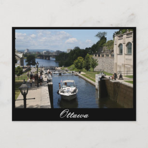 Ottawa, Rideau Canal, Laurier Postcard