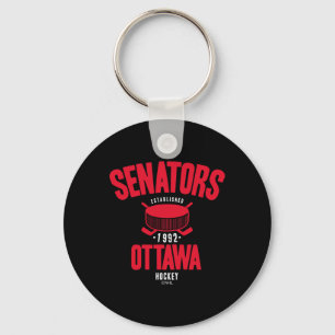 Ottawa Senators Hockey Puck Black Officially Licen Key Ring
