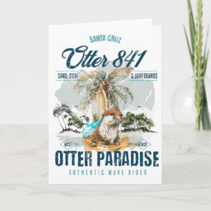 Otter 841 Surfing Otter 841 California Surf Board Card