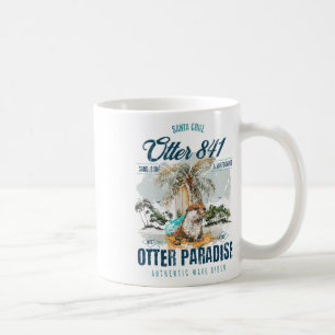 Otter 841 Surfing Otter 841 California Surf Board Coffee Mug