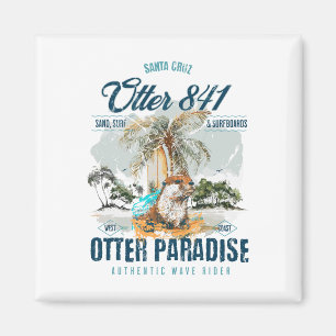 Otter 841 Surfing Otter 841 California Surf Board Magnet