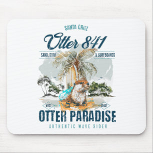 Otter 841 Surfing Otter 841 California Surf Board  Mouse Pad