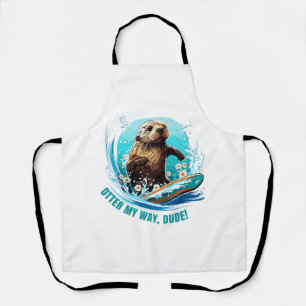 Otter 841 Surfing Otter She Steals Surfboards Otte Apron