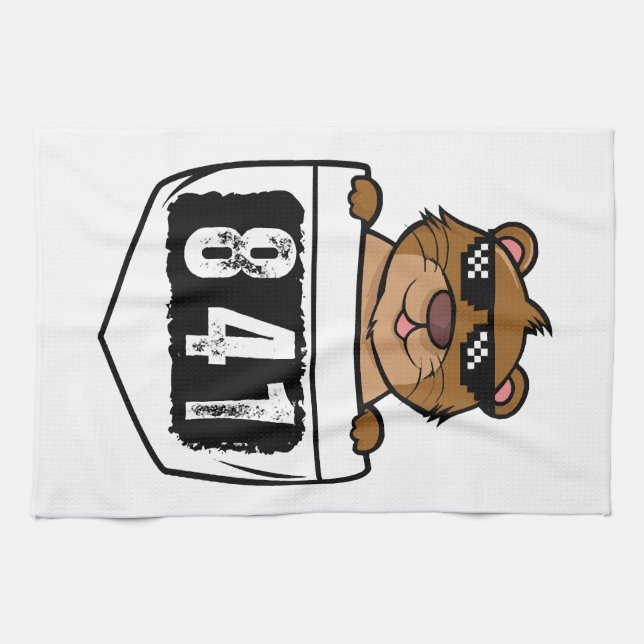 Otter 841  tea towel (Horizontal)