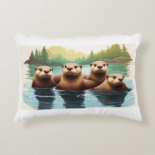 Otter Adventure Decorative Cushion