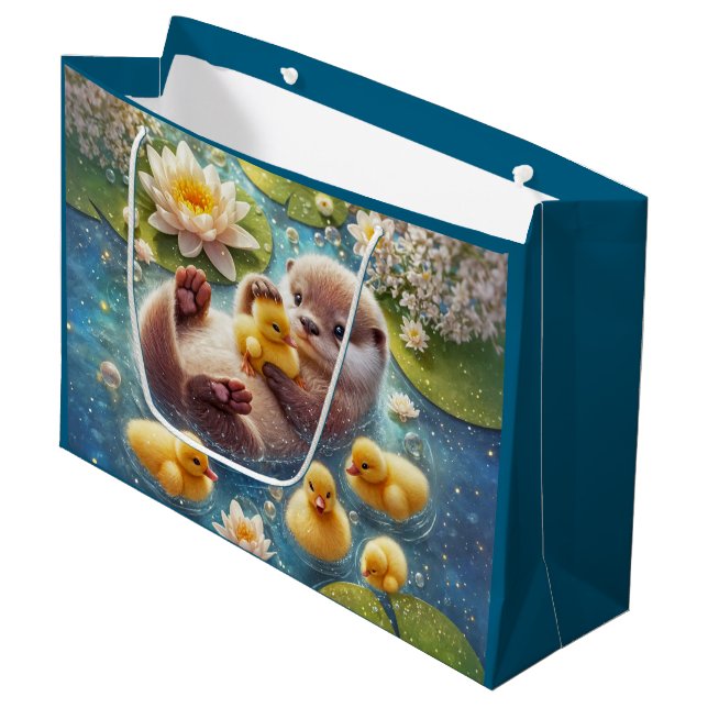 Otter and Friends Gift Bag (Front Angled)