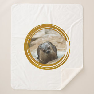 Otter Art Sherpa Blanket