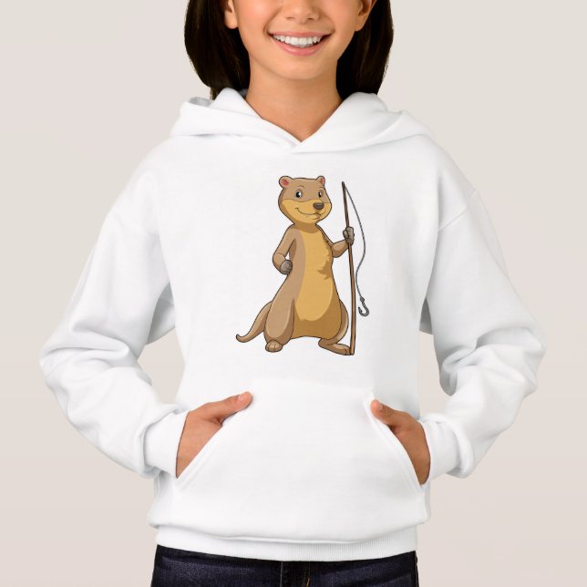 Otter as Fisher with Fishing rod (Front)