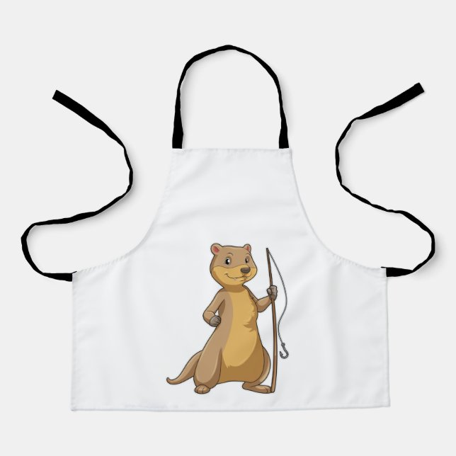 Otter as Fisher with Fishing rod Apron (Front)