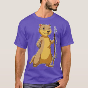 Otter as Fisher with Fishing rod T-Shirt