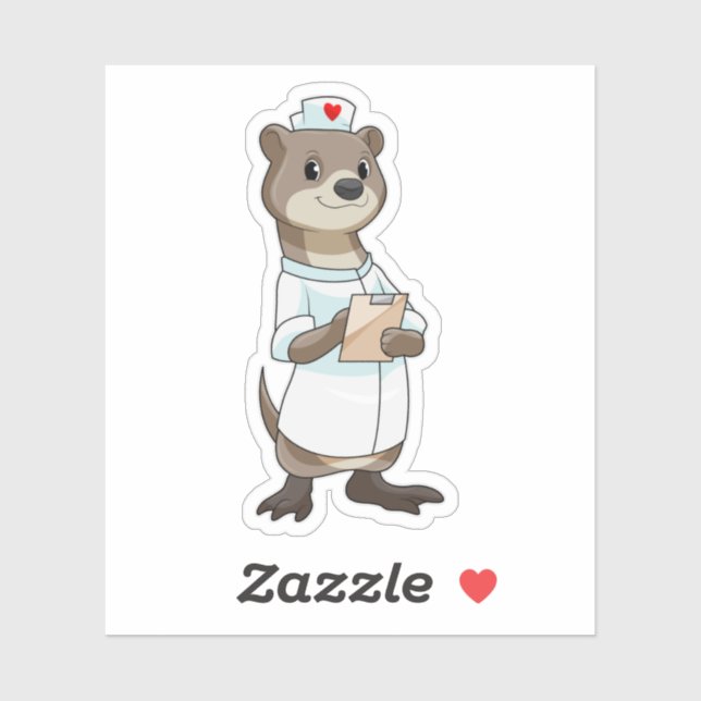 Otter as Nurse with Heart (Sheet)