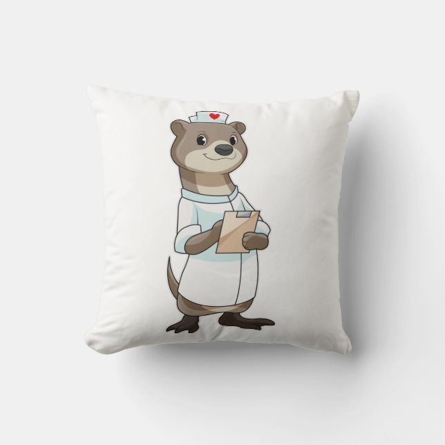 Otter as Nurse with Heart Cushion (Front)