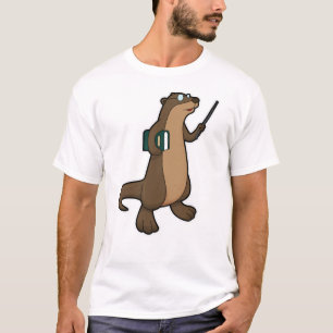 Otter as Teacher with Book & Pointer T-Shirt