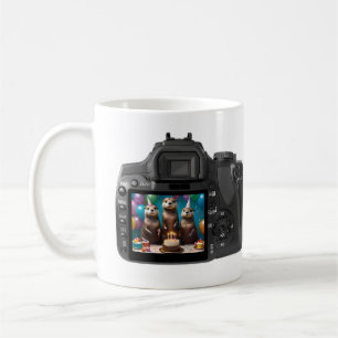 Otter Birthday Party In Viewfinder In Camera, Coffee Mug