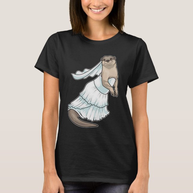 Otter Bride Dress Wedding T-Shirt (Front)
