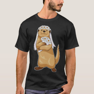 Otter Bride Flower Wedding T-Shirt