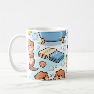 Otter Bubble Bath Mug – Cute Cosy Pattern