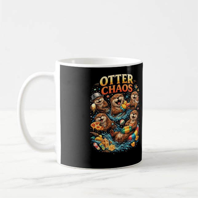 Otter Chaos Coffee Mug (Left)