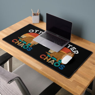 Otter Chaos For Men Women Cute Otter Lover Animal Desk Mat