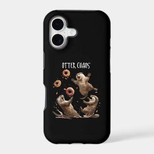 Otter Chaos Funny Bagel Fighting Sea Otters Pun An