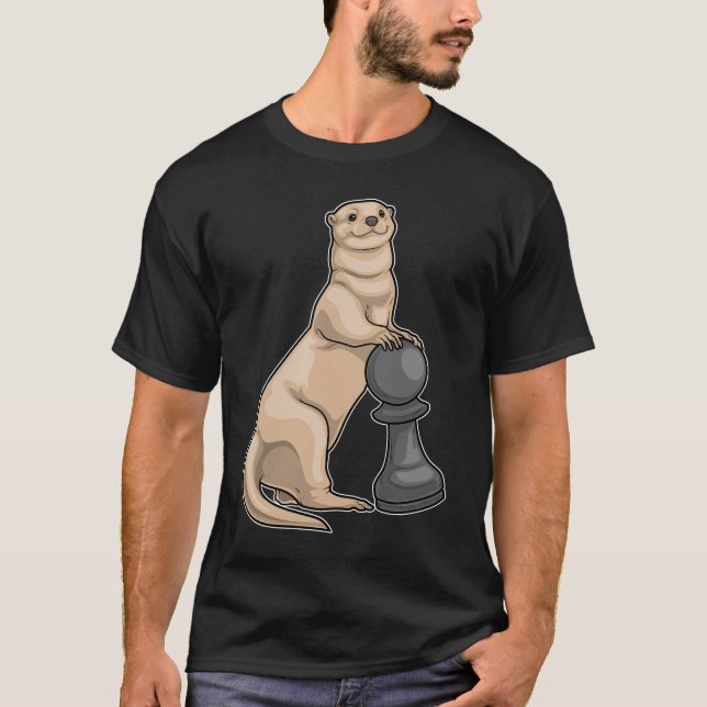 Otter Chess piece Pawn Chess T-Shirt (Front)