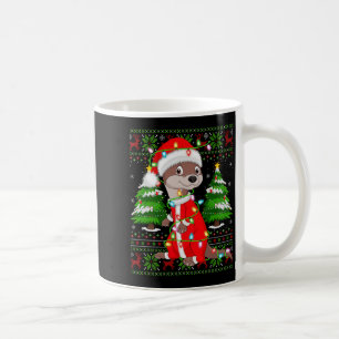 Otter Christmas Lights Santa Costume Ugly Xmas Swe Coffee Mug