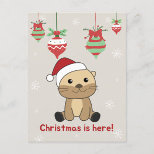 Otter Christmas Snow Winter Animals Otter Holiday 