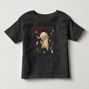 Otter Christmas Snow Winter Animals Otter Toddler T-Shirt