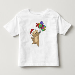 Otter Christmas Snow Winter Animals Otter Toddler T-Shirt
