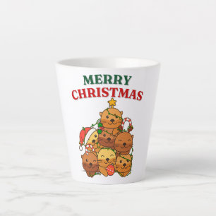 Otter Christmas Tree Funny Animal Christmas Latte Mug