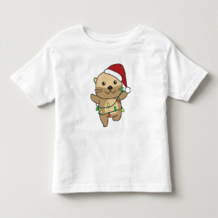 Otter Christmas Winter Animals Holiday Otters Toddler T-Shirt