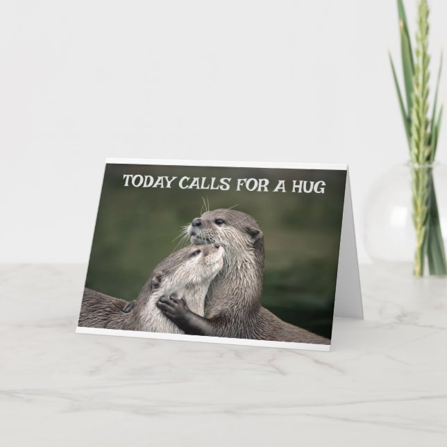**OTTER COUPLE SAYS HAPPY BIRTHDAY" CARD (Front)