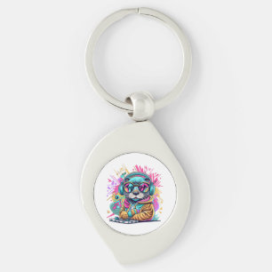 otter Dj 90s vibes Key Ring