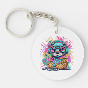 otter Dj 90s vibes Key Ring