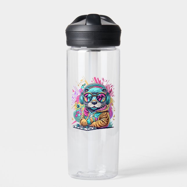 otter Dj 90s vibes Water Bottle (Front)