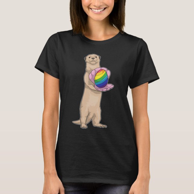 Otter Easter Easter egg T-Shirt (Front)