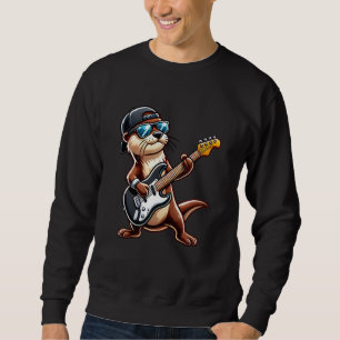 Otter Electric Guitar Concert Music Lover Men Wome Sweatshirt